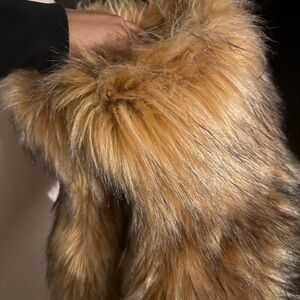 Faux Fur Boots in Brown and Black